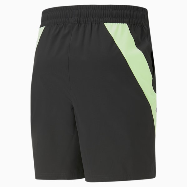 PUMA FIT 7" Stretch Woven Men's Training Shorts, PUMA Black-Fizzy Lime, extralarge-AUS